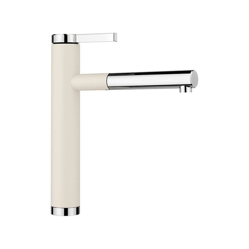 Dřezová baterie Blanco LINEE S s vytahovací sprškou bílá soft/chrom 526957