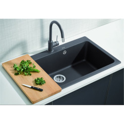 Dřezová baterie Blanco MIDA-S s vytahovací sprškou šedá vulkán 526967