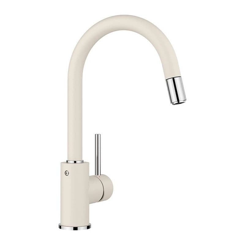 Dřezová baterie Blanco MIDA-S s vytahovací sprškou bílá soft 526968