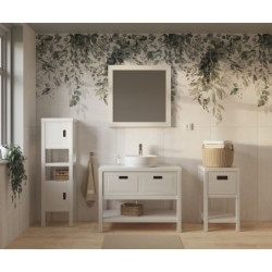 Koupelnová skříňka pod umyvadlo Naturel Country 90x72,5x51 cm bílá COUNTRY90ZBUMBI
