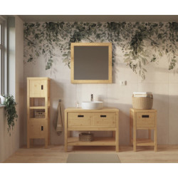 Koupelnová skříňka pod umyvadlo Naturel Country 90x72,5x51 cm přírodní COUNTRY90ZBUMNA
