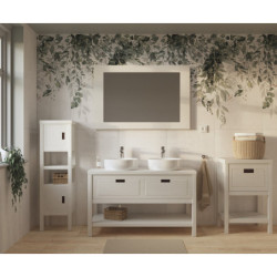 Koupelnová skříňka vysoká Naturel Country 40x130x30 cm bílá COUNTRYV40LPBI
