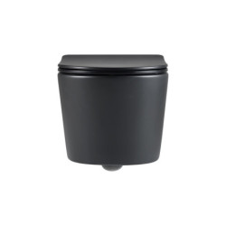 WC závěsné SAT Brevis včetně prkénka softclose, 48 cm, černý SATBRE010RREXPBKM