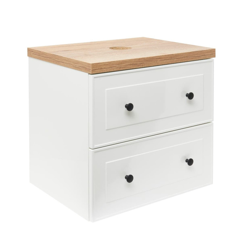 Koupelnová skříňka pod umyvadlo Naturel Forli 80x45x46 cm bílá FORLI80BID