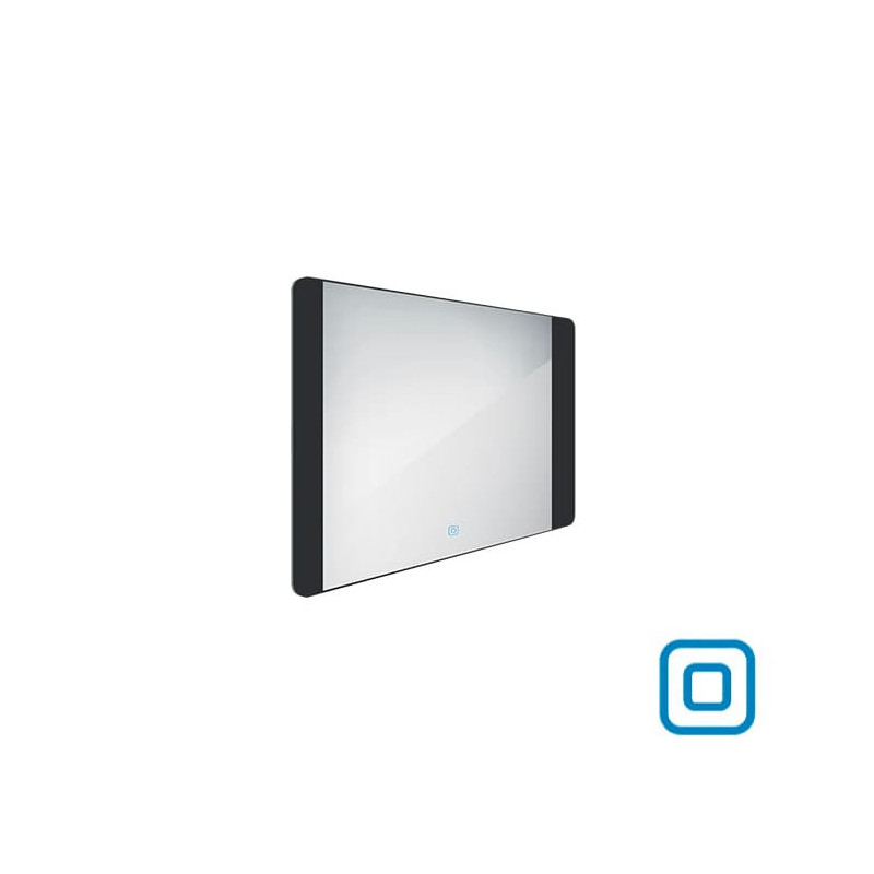 Zrcadlo Naturel se senzorem 80x60 cm černá ZIL8060LEDSEC