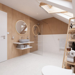 Zrcadlo se dvěma dotykovými senzory Naturel 80 cm černá ZIL80LEDSEC