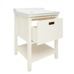 Koupelnová skříňka s umyvadlem Naturel Country 65x85x53 cm bílá COUNTRY65ZBI