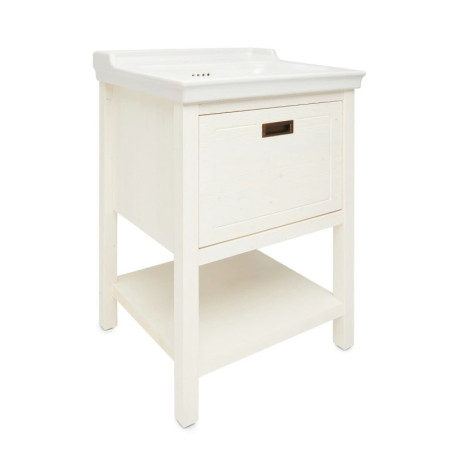 Koupelnová skříňka s umyvadlem Naturel Country 65x85x53 cm bílá COUNTRY65ZBI