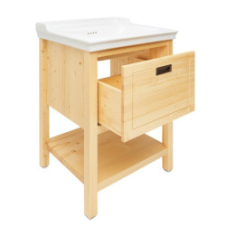 Koupelnová skříňka s umyvadlem Naturel Country 65x85x53 cm přírodní COUNTRY65ZNA