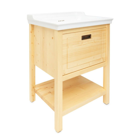 Koupelnová skříňka s umyvadlem Naturel Country 65x85x53 cm přírodní COUNTRY65ZNA