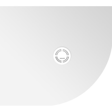 Sprchová vanička čtvrtkruhová Polysan Flexia 90x80 cm litý mramor 91191