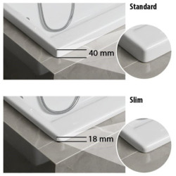 Obdélníková vana Polysan MIMOA SLIM 170x75 cm akrylát levá i pravá 71709S