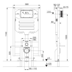 Nádržka do lehké stěny k WC Jika H8946520000001