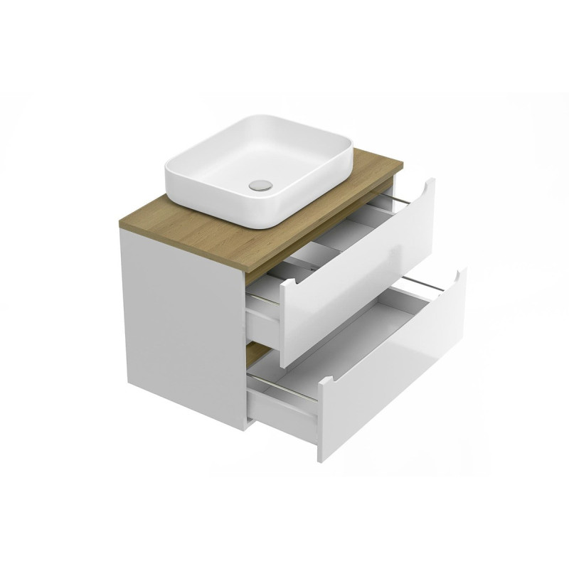 Koupelnová skříňka pod umyvadlo Naturel Stilla 80x60x45 cm bílá STILLAD08057DBK