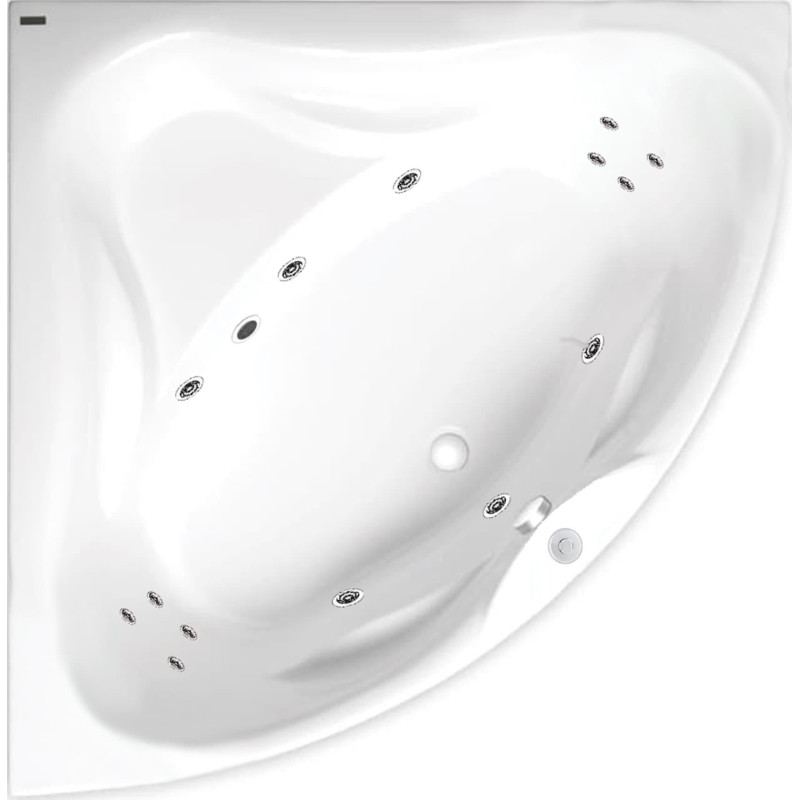 Masážní vana SIKO Cornelia 140x140 cm BASIC akrylát levá i pravá SIKOHMBCO140