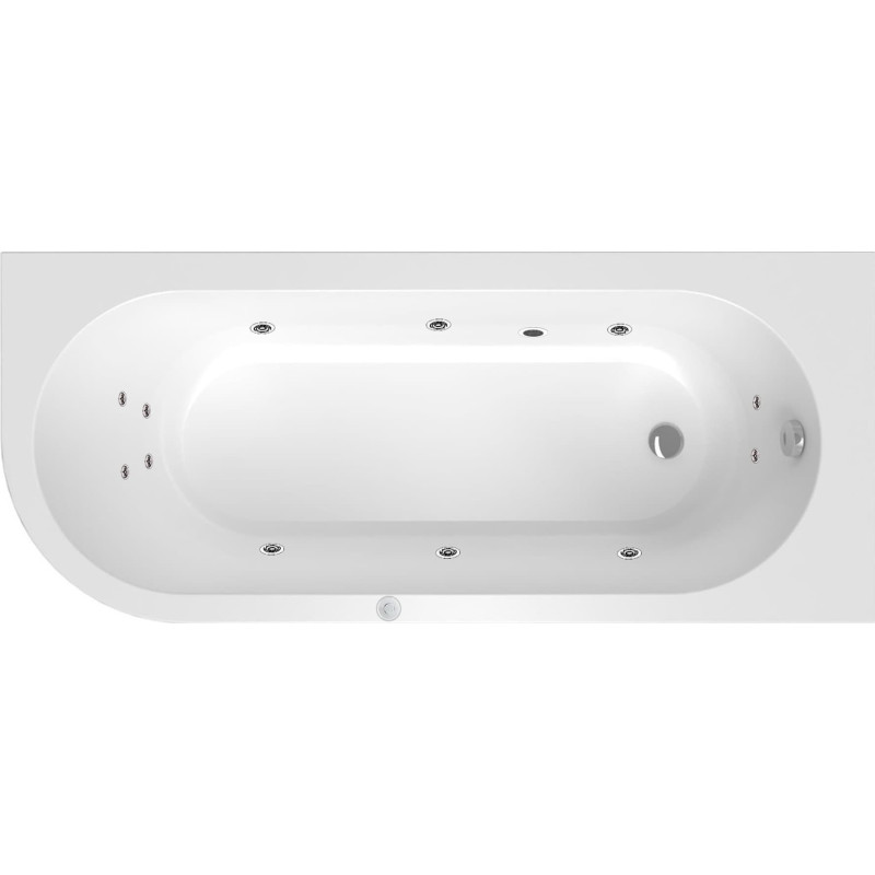 Masážní vana SIKO Rajka 170x72,5 cm BASIC akrylát pravá SIKOHMBRAJ170P