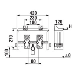 Konstrukce pro zazdění k bidetu Jika H8936430000001