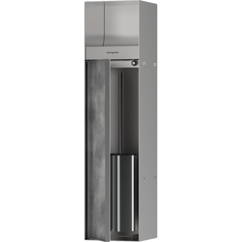 Držák Hansgrohe XtraStoris Rock s dvířky nerez 56062800