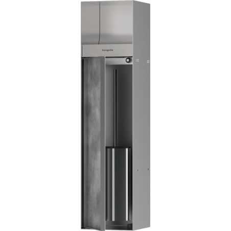 Držák Hansgrohe XtraStoris Rock s dvířky nerez 56062800