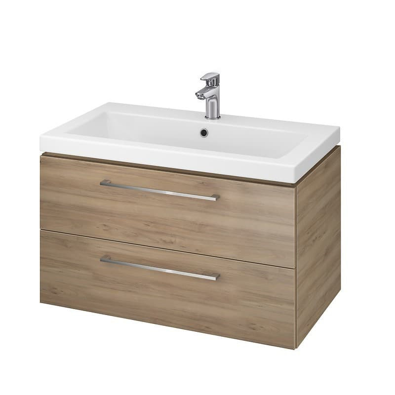 Koupelnová skříňka s umyvadlem Cersanit LARA 79,4x46x44,7 cm ořech mat S801-154-DSM