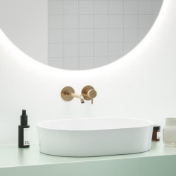 Umyvadlová baterie Ravak Espirit bez podomítkového tělesa růžové zlato kartáčované X070352