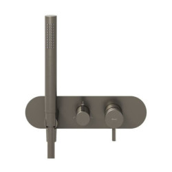 Sprchová a vanová baterie Ravak Espirit bez podomítkového tělesa grafit kartáčovaný X070319