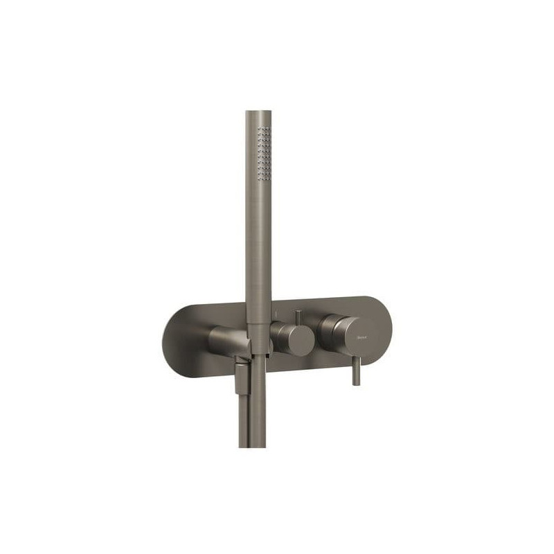 Sprchová a vanová baterie Ravak Espirit bez podomítkového tělesa grafit kartáčovaný X070319