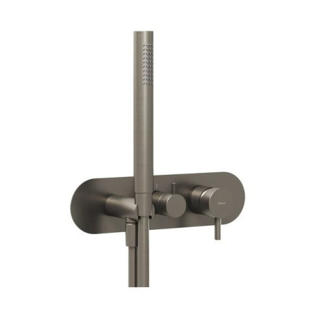 Sprchová a vanová baterie Ravak Espirit bez podomítkového tělesa grafit kartáčovaný X070319