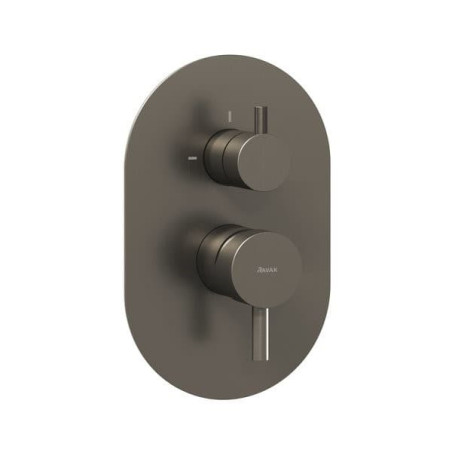 Sprchová a vanová baterie Ravak Espirit bez podomítkového tělesa grafit kartáčovaný X070325