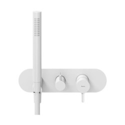 Sprchová a vanová baterie Ravak Espirit se sprchovým setem bílá matná X070250