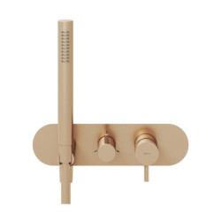 Sprchová a vanová baterie Ravak Espirit bez podomítkového tělesa růžové zlato kartáčované X070356