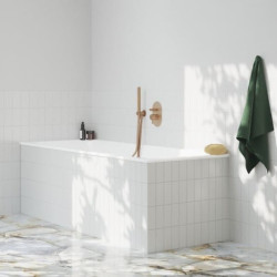 Sprchová a vanová baterie Ravak Espirit včetně podomítkového tělesa růžové zlato kartáčované X070358