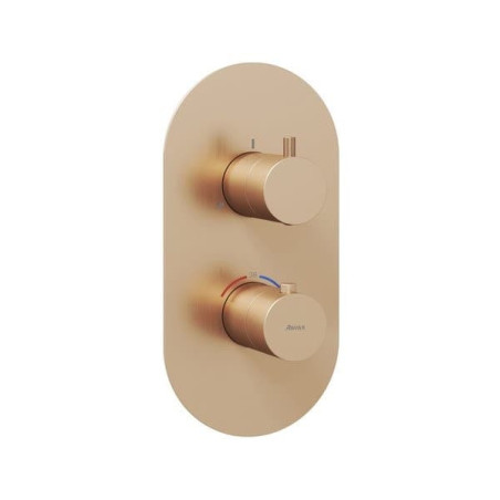 Sprchová a vanová baterie Ravak Espirit bez podomítkového tělesa růžové zlato kartáčované X070363
