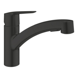 Dřezová baterie GROHE Start s vytahovací sprškou černá mat 303072431