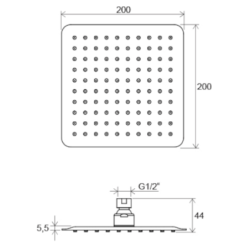 Hlavová sprcha Ravak Chrome 982.01 chrom X07P334