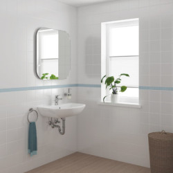 Sada GROHE Bau Ceramic Bundle 60,9x44,2 cm alpine-white s baterií Start Flow otvor pro baterii uprostřed 39472000