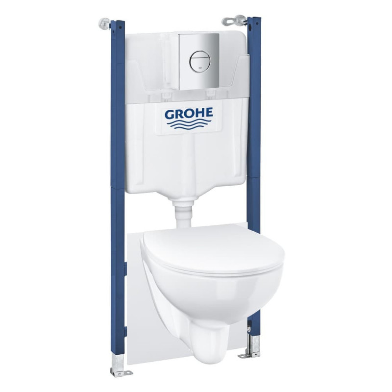 Sada 6 v 1 závěsné GROHE Solido Bau Ceramic Bundle zadní odpad 39900000