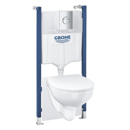 Sada 6 v 1 závěsné GROHE Solido Bau Ceramic Bundle zadní odpad 39900000