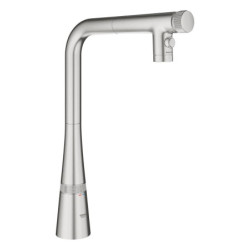 Dřezová baterie GROHE Zedra SmartControl s vytahovací sprškou, 2 proudy supersteel 31886DC0