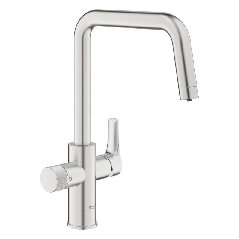 Dřezová baterie GROHE GROHE Blue Pure 2022 s otočným ramínkem supersteel 30583DC0
