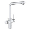 Dřezová baterie GROHE GROHE Blue Pure 2022 s otočným ramínkem supersteel 30588000