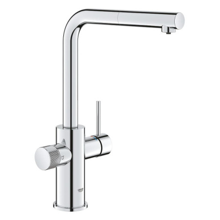 Dřezová baterie GROHE GROHE Blue Pure 2022 s vytahovací sprškou chrom 30590000