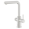 Dřezová baterie GROHE GROHE Blue Pure 2022 s vytahovací sprškou supersteel 30590DC0