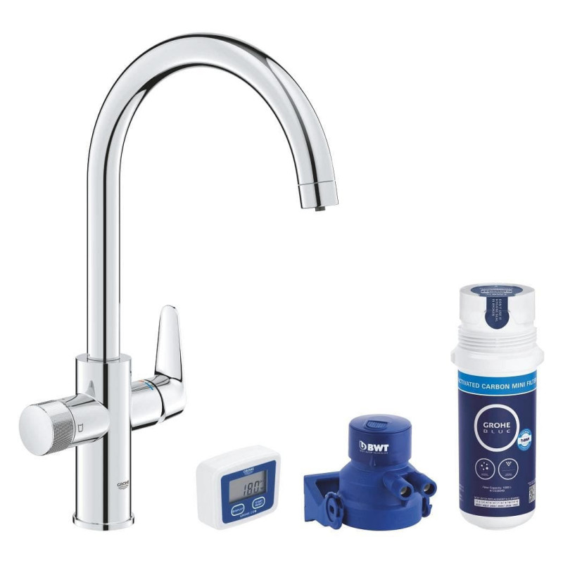 Dřezová baterie GROHE GROHE Blue Pure 2022 s filtrem chrom 30593000