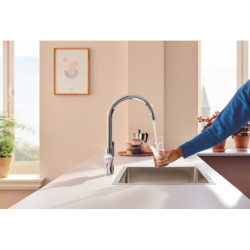 Dřezová baterie GROHE GROHE Blue Pure 2022 s filtrem chrom 30594000