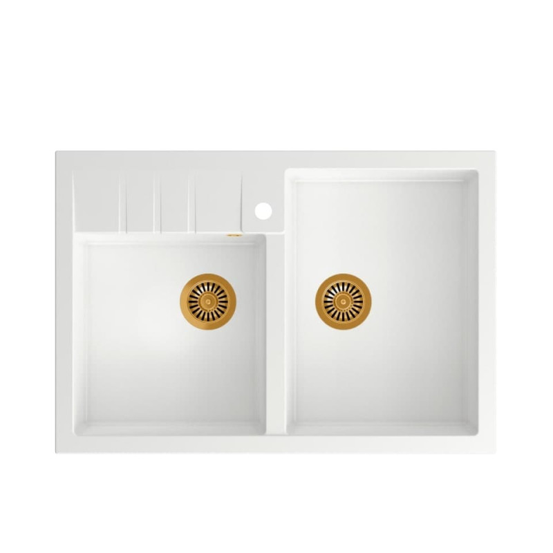 Dřez Quadron BILL120 sněhově bílá měď HCQB9062U1_PVDC1