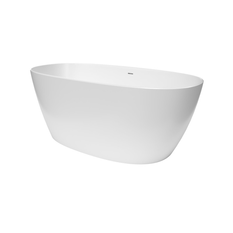 Volně stojící vana SAT Aula 160x78,7 cm litý mramor levá i pravá SATAULA1600