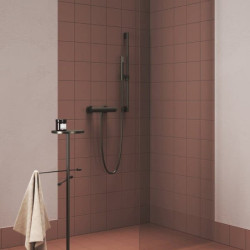 Sprchová tyč Ravak Espirit/Eleganta s držákem sprchy grafit kartáčovaný X07P703