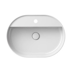 Umyvadlo na desku Ravak Ceramic Slim 55x40 cm otvor pro baterii uprostřed XJX01155003