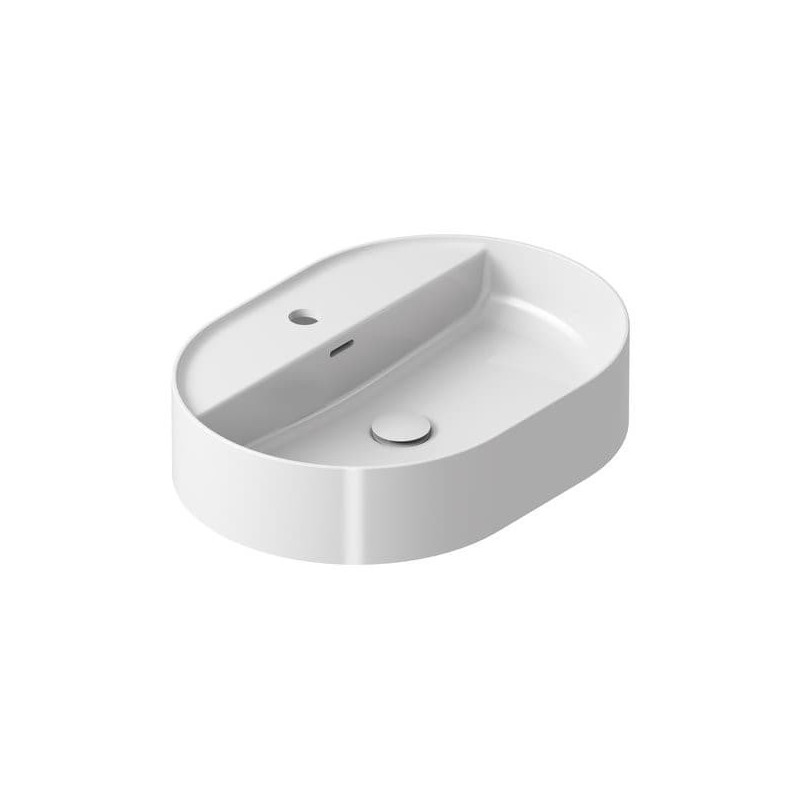 Umyvadlo na desku Ravak Ceramic Slim 55x40 cm otvor pro baterii uprostřed XJX01155003